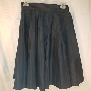 This One's For You by Michael Sands Black Satin Pleated Skirt w/Bow Detail 10